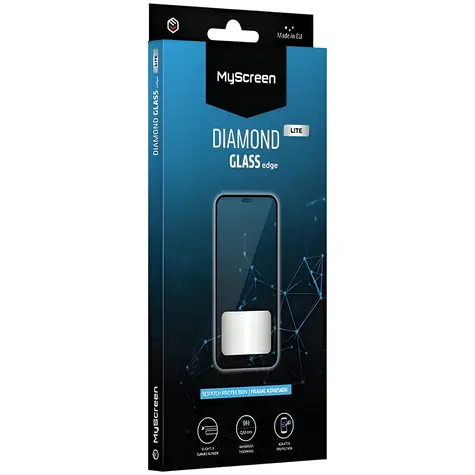 MyScreen DIAMOND GLASS edge LITE Apple iPhone 15 Pro czarny / Szkło ochronne / Hartowane 9H / Pełny klej