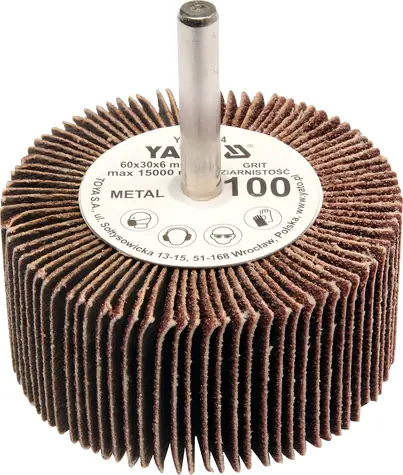 Tarcza listkowa YATO Radial 60x30 / P-40 / z wałkiem 6 mm