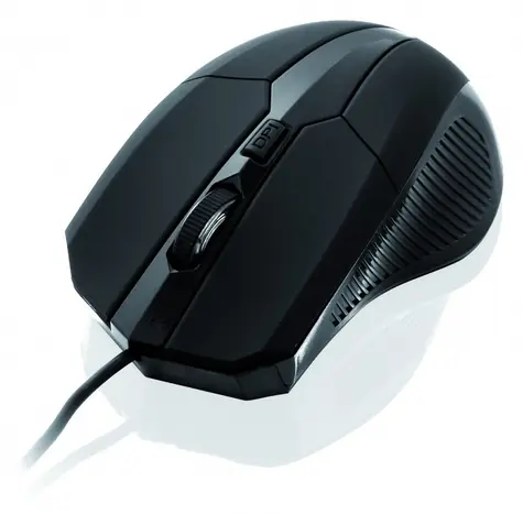 I005 czarna / Mysz laserowa / USB / 1600 DPI / 3 przyciski