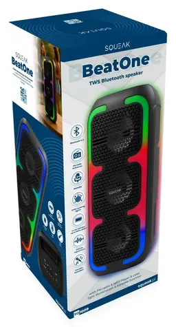 BeatOne SQ1009 czarny / Głośnik karaoke / 45W / BT 5.3 / radio FM / USB-C / podświetlenie LED