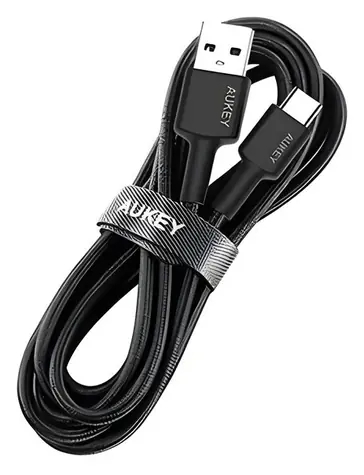OEM kabel CB-CA2 czarny / Kabel ładujący / USB-C - USB-A / 60 W PD / 2 m / nylonowy