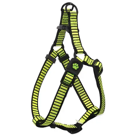 Szelki ACTIVE DOG Premium S limonkowe / Nylon / Dla małych psów / 1,5 x 45-63 cm