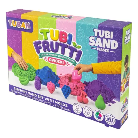 Zestaw piasku kinetycznego Tuban Tutti Frutti / Piasek kinetyczny / Sensoryczny