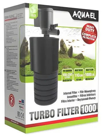 Aquael Turbo Filter 1000 / Filtr wewnętrzny do akwarium / 1000 l/h / 11 W / 150-250 l