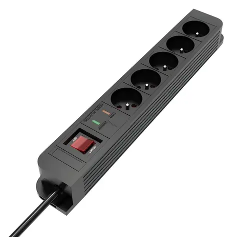 Listwa przeciwprzepięciowa TB Touch Energy 3 m / Przedłużacz / 5 gniazd / Wyłącznik sieciowy / 2300 W