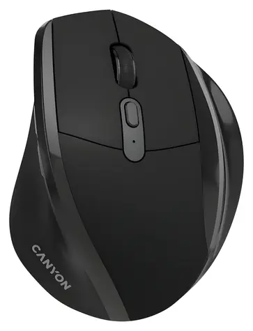 Canyon OnClick 17 czarna / Bezprzewodowa mysz optyczna / ergonomiczna / 1600 DPI / 6 przycisków