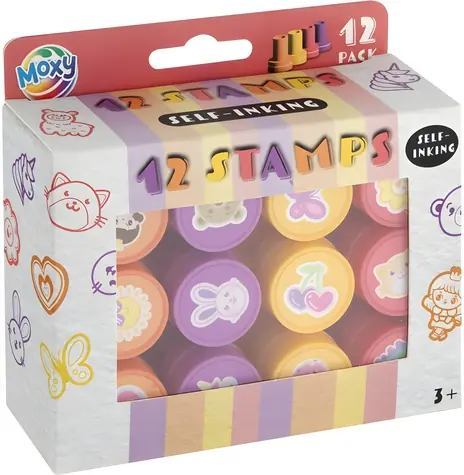 Stemple MOXY Zwierzęta dla dziewczynek / 12 szt. / Samoprzylepne