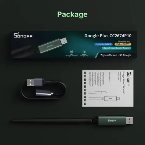 Sonoff Dongle-PP10 / Adapter USB / Zigbee i Thread / CC2674P10