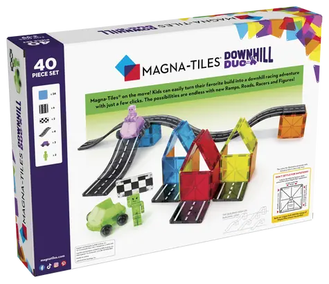 MAGNA-TILES Magnetyczny zestaw konstrukcyjny Downhill Duo / 40 elementów / od 3 lat