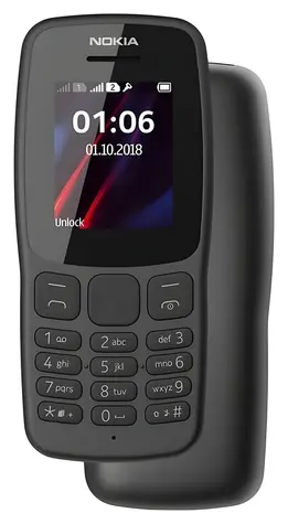 Nokia 106 czarny / Telefon komórkowy / Przyciskowy / Klasyczny