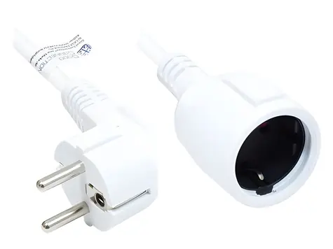 Przewód przedłużający Good Connections biały / Przedłużacz / 5 m / 1,5 mm2 / 16 A / 230 V
