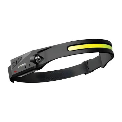 Latarka czołowa Superfire HL65 / 430 lm / USB-C / Zasięg 10-30 m / Czas pracy baterii 3-8 godz.