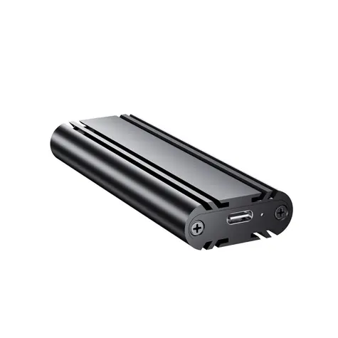 HD-07 Obudowa zewnętrzna na dysk SSD M.2 NVMe czarna / Obudowa zewnętrzna / USB-C / 10 Gb/s / TRIM