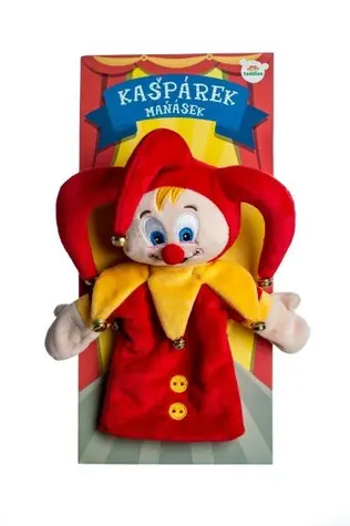 TEDDIES Pacynka Kašpárek z dzwoneczkiem 27 cm / Otwór na rękę / Miękki plusz