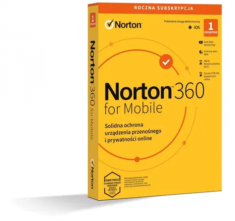 Norton 360 Mobile / Oprogramowanie antywirusowe / 1 urządzenie / 1 rok / w pudełku