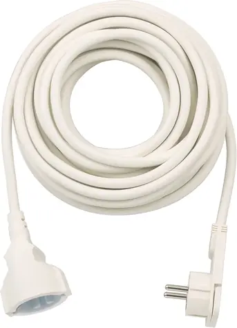 Przedłużacz Brennenstuhl 10 m biały / Przedłużacz / Wtyczka kątowa płaska / Uziemienie / 230 V