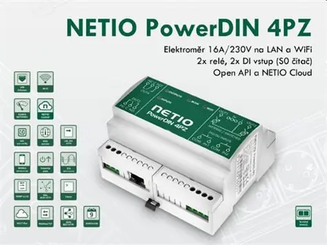 NETIO PowerDIN 4PZ / Panel rozdzielczy / RACK / Szyna DIN