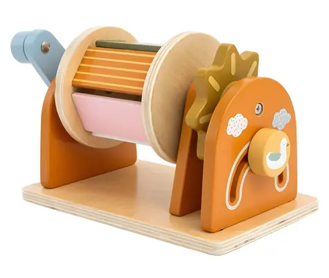 2KIDS TOYS Obrotowy bęben sensoryczny z kartami / motyw farmy / od 1 roku życia