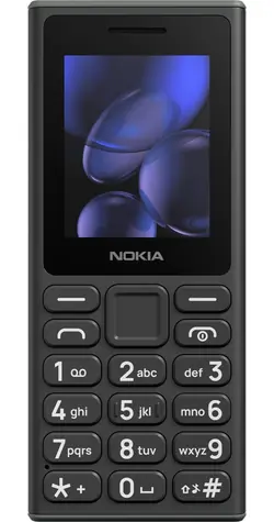 Nokia 105 2G Dual Sim 2025 czarny / 2" QQVGA / IP54 / USB-C / radio FM / 1000 mAh