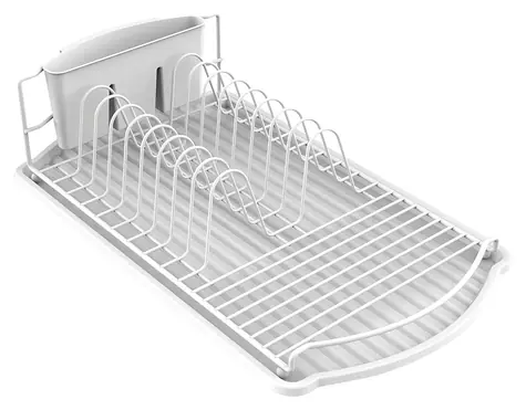 MSV DISH biały / Ociekacz do naczyń / stal, polipropylen / 47,5 x 26,5 x 11 cm