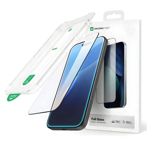 AmazingThing Titan Vision 7 / Szkło ochronne / Apple iPhone 17 Pro Max / Szkło hartowane