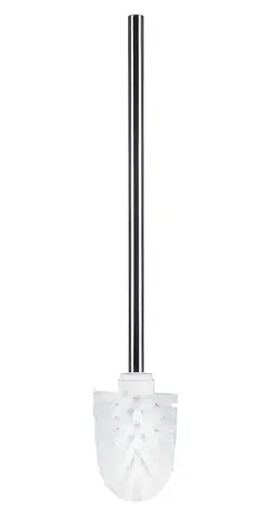 Szczotka do WC Spirella MILO biała / Uchwyt ze stali nierdzewnej / Średnica główki 60 mm