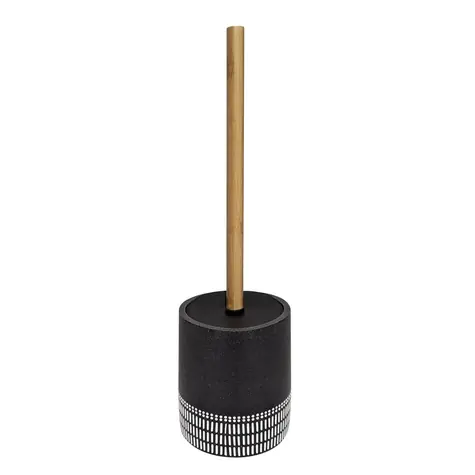 Szczotka toaletowa SPIRELLA YUMA czarno-biała / Polyresin, bambus / 110 x 36 cm