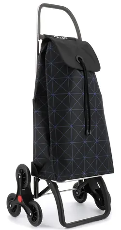 Rolser I-Max Star 6 czarno-niebieski / Torba zakupowa na kółkach na schody / 43 l