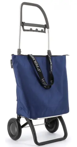 Rolser Mini Bag MF 2 Logic granatowa / Torba na zakupy / składana / 2 kółka / pojemność 15-21 l