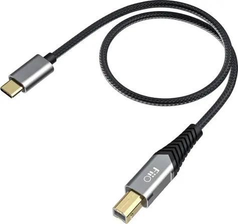 Kabel FiiO USB-C - USB-B 0,5 m czarny / Kabel / USB-C (M) - USB-B (M)