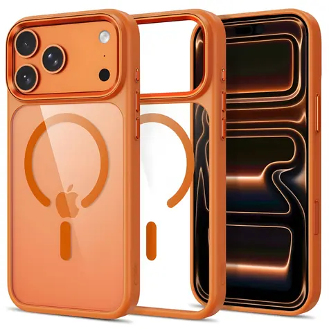 Tech-Protect MagMat transparentny pomarańczowy / Etui / Apple iPhone 17 Pro / 18 Pro / MagSafe