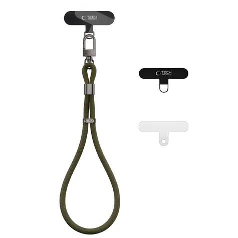 Tech-Protect C11S Rope ciemnozielony / Pasek na nadgarstek do smartfona