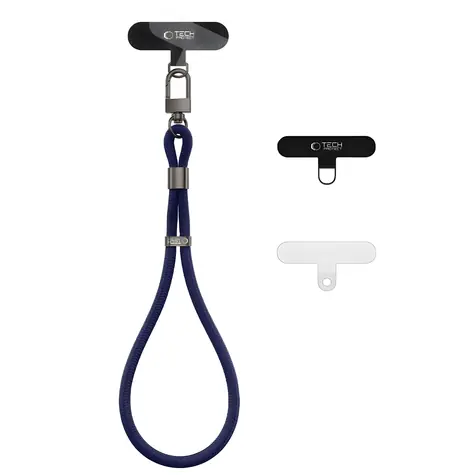 Tech-Protect C11S Rope ciemnoniebieski / Pasek na nadgarstek do smartfona