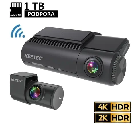 KEETEC DC6000 2CH / Kamera samochodowa / 4K+2K / HDR / WiFi / GPS / microSD