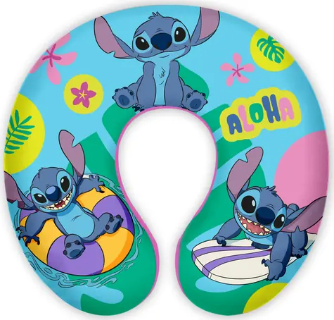 Poduszka podróżna SEVEN dla dzieci Stitch / Poduszka podróżna / Poduszka na szyję / Średnica 21 cm / Od 3 lat