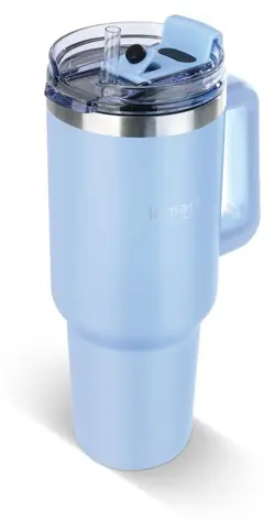 Lamart LT4087 Duży niebieski / Kubek termiczny / 1,2 l / stal nierdzewna / plastik