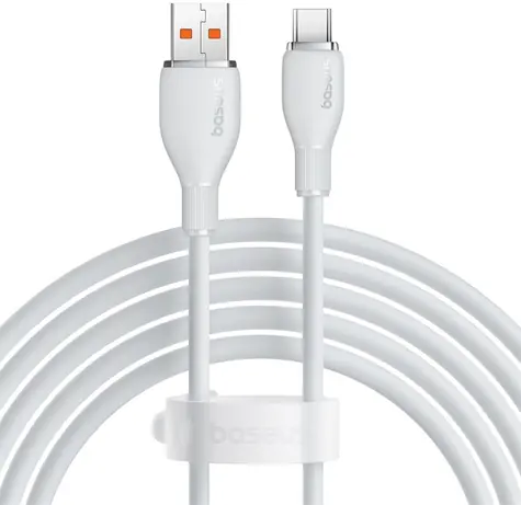 Baseus Pudding USB-A - USB-C biały / Kabel / 100W / 1,2 m