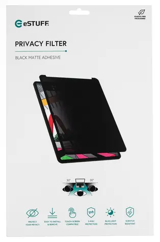 eSTUFF Filtr prywatyzujący samoprzylepny 14,4" czarny / Filtr prywatyzujący / samoprzylepny / do laptopa Microsoft Studio 2