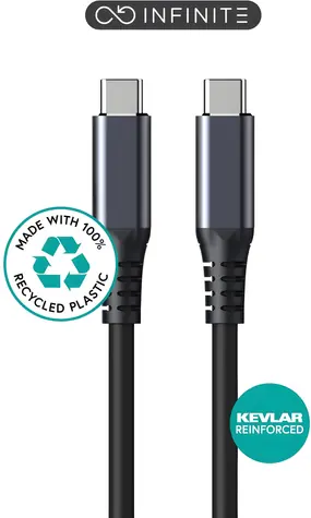 eSTUFF INFINITE czarny / kabel USB-C / USB4 Gen 3x2 / 240 W / 40 Gb/s / 1,2 m