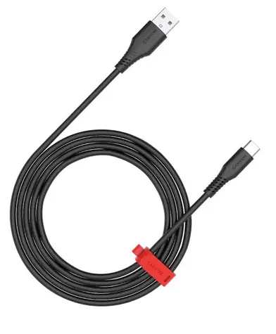 Canyon AC18SC czarny / Kabel / USB-A - USB-C / 18 W / 1,2 m