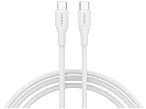 Canyon CC60SC10 biały / Kabel / USB-C - USB-C / 1 m / PD 60 W / 480 Mb/s