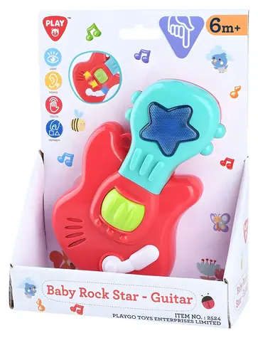 Gitara PLAYGO dla dzieci gwiazda rocka / plastik / 2 baterie AA