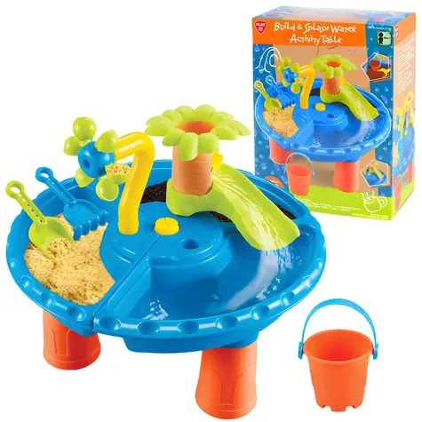 Stół do gry PLAYGO Water Spray and Build / 15 elementów / od 3 lat