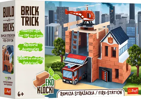 Zestaw konstrukcyjny Trefl BRICK TRICK Straż pożarna XL / ponad 190 elementów / od 6 lat