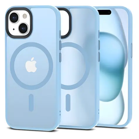 Tech-Protect MagMat matowy niebieski / Etui do Apple iPhone 15 / MagSafe