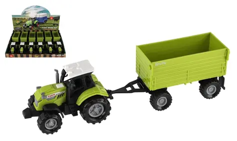 TEDDIES Traktor z platformą / 26 cm / Wolnobieg / Światło i dźwięk / od 3 lat