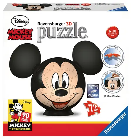 Ravensburger Puzzle-Ball Myszka Miki / 72 elementy / od 6 lat