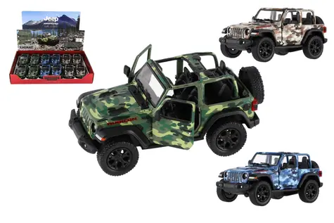 KINSMART Jeep Wrangler Camo Edition Model Car / Model Car / metal i plastik / pull back / 13 cm / od 3 lat