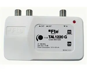 FTE TAL 1220G / Wzmacniacz liniowy / Filtr 5G LTE / Regulacja wzmocnienia / 2x wyjście