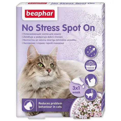 Beaphar No Stress Spot On / Produkt uspokajający / do nakrapiania / dla kotów